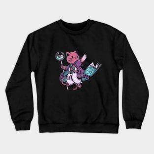 Nekomancer sticker and hat Crewneck Sweatshirt